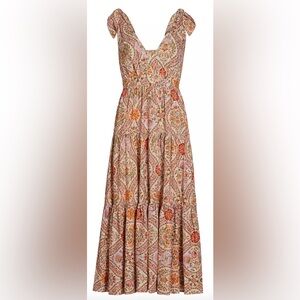 NWT Derek Lam 10 Crosby Timothea Shoulder Tie Floral Dress Sz 0/ XS